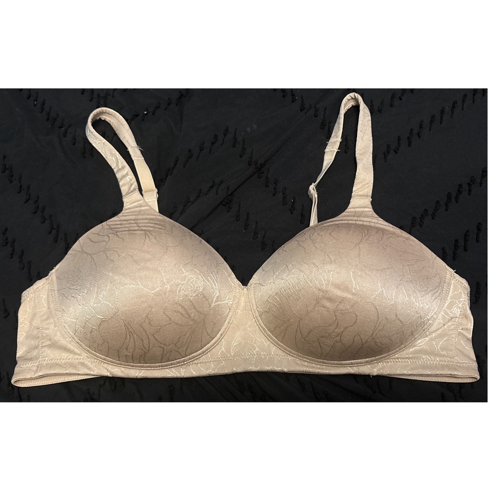 Vanity Fair Beige Full Figure Body Shine Full Coverage Wireless Bra, Size 38B